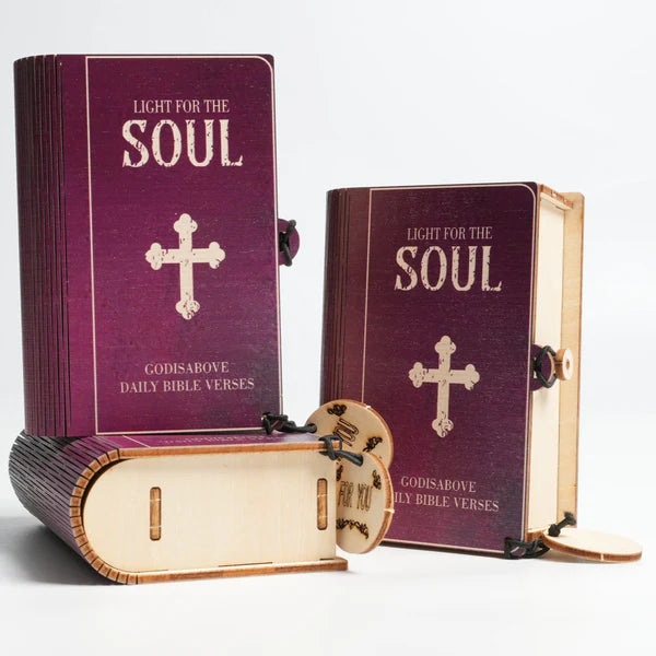 Handmade Wooden Box 90 Day Bible Verses (Comes With Christian Gifts)