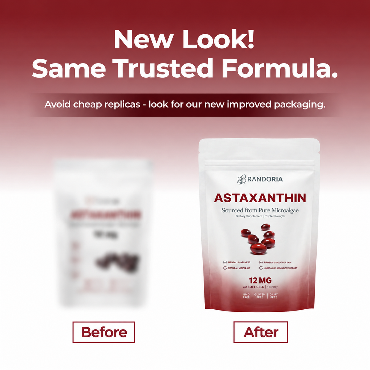 Randoria Astaxanthin 12mg Softgel Supplement