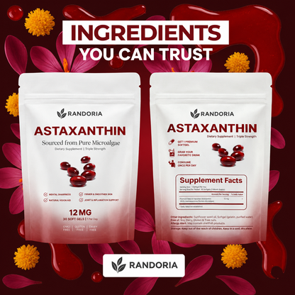 Randoria Astaxanthin 12mg Softgel Supplement