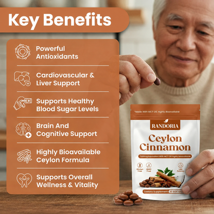 Ceylon Cinnamon 7200mg Equivalent with MCT Oil